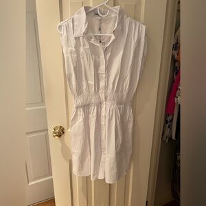 White button front mini dress from Zara